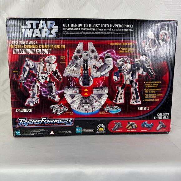 Star Wars Transformers: Millennium Falcon Han Solo & Chewbacca 2006 Damaged! - Picture 2 of 7